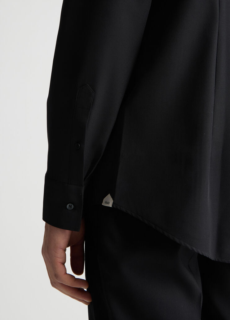 Black slim-fit shirt black Liu Jo - large image number 3 Black slim-fit shirt black Liu Jo - large image number 3