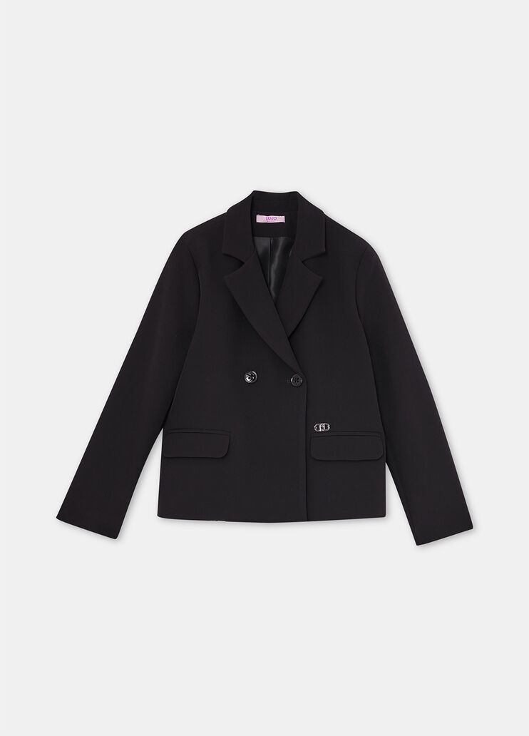 Zweireihiger Blazer Schwarz Liu Jo - large image number 2 Zweireihiger Blazer Schwarz Liu Jo - large image number 2