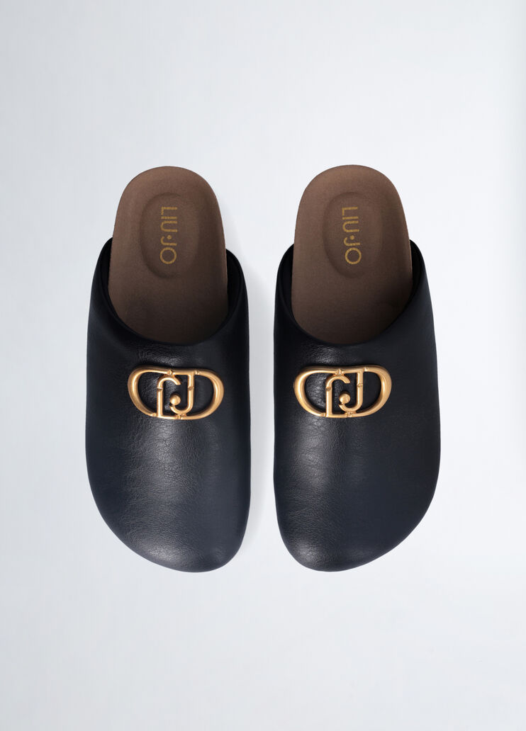 Mules with maxi-logo black Liu Jo - large image number 4 Mules with maxi-logo black Liu Jo - large image number 4