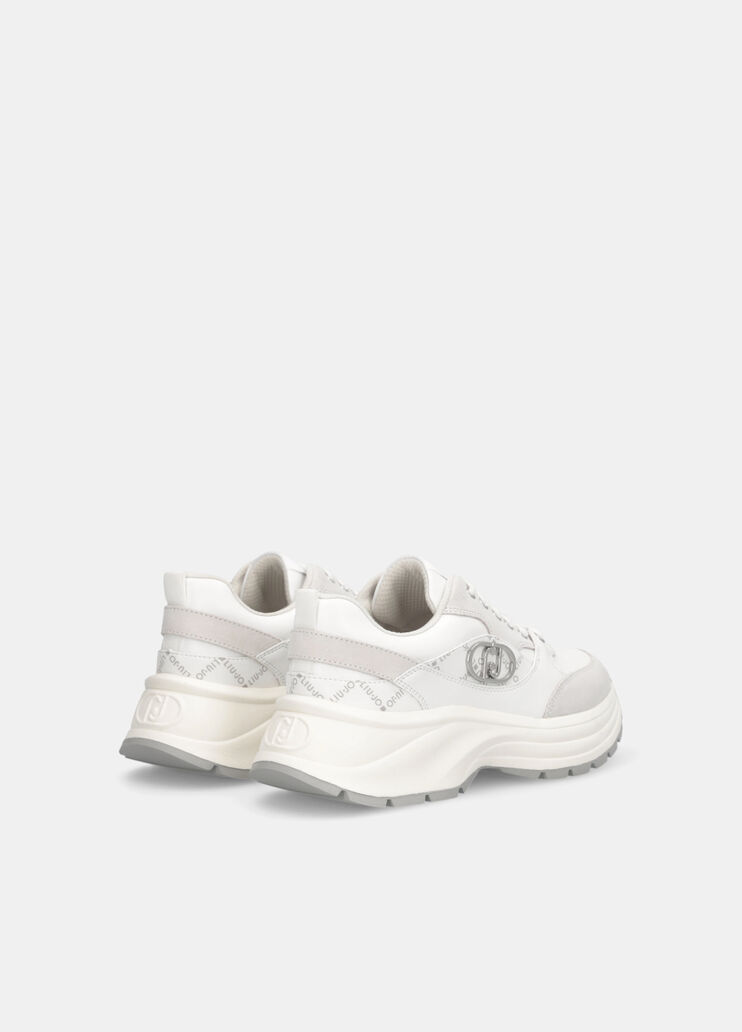Suede and leather sneakers white Liu Jo - large image number 3 Suede and leather sneakers white Liu Jo - large image number 3