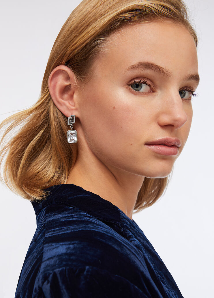 Glass crystal earrings silver Liu Jo - large image number 0 Glass crystal earrings silver Liu Jo - large image number 0