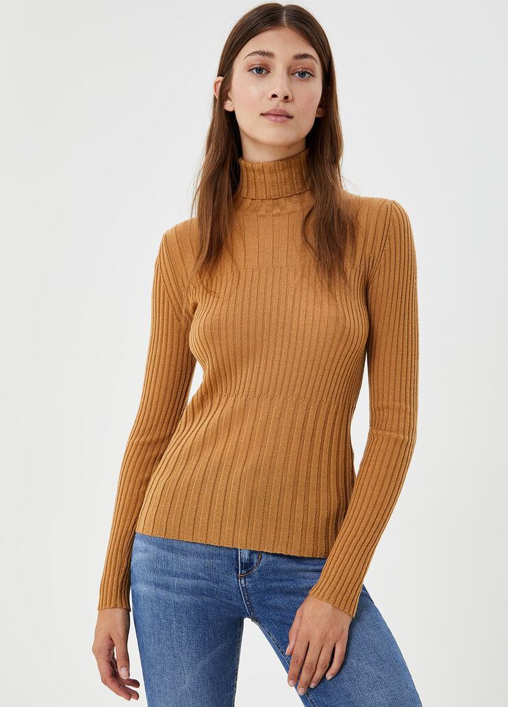 Ribbed turtleneck Brown Liu Jo - large image number 0 Ribbed turtleneck Brown Liu Jo - large image number 0
