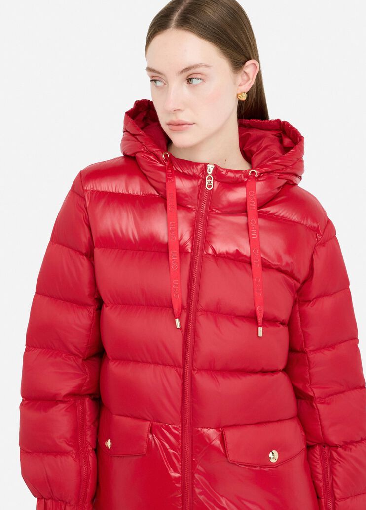 Quilted nylon jacket cherry red Liu Jo - large image number 2 Quilted nylon jacket cherry red Liu Jo - large image number 2