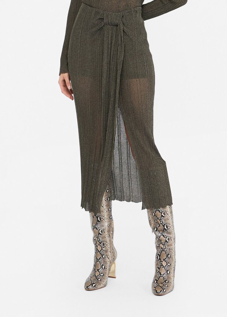 Lurex® knit skirt moss Liu Jo - large image number 0 Lurex® knit skirt moss Liu Jo - large image number 0