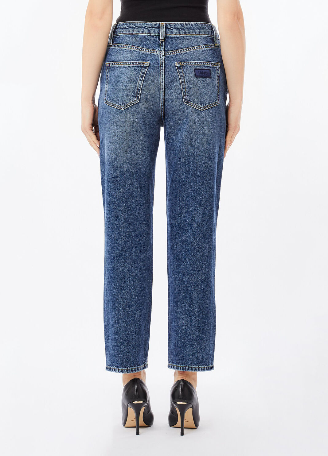 Straight-Jeans mit hohem Bund Denimblau Liu Jo - large image number 1