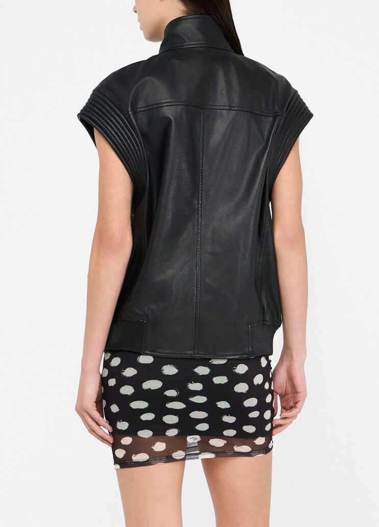 Oversized leather gilet black Liu Jo - medium