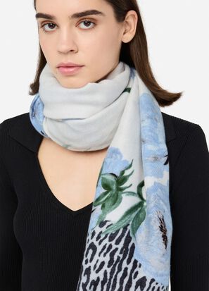 Stola Liu Jo Shaded Animalier In Sfumato Beige - 90x180 Cm, Coprispalle Elegante