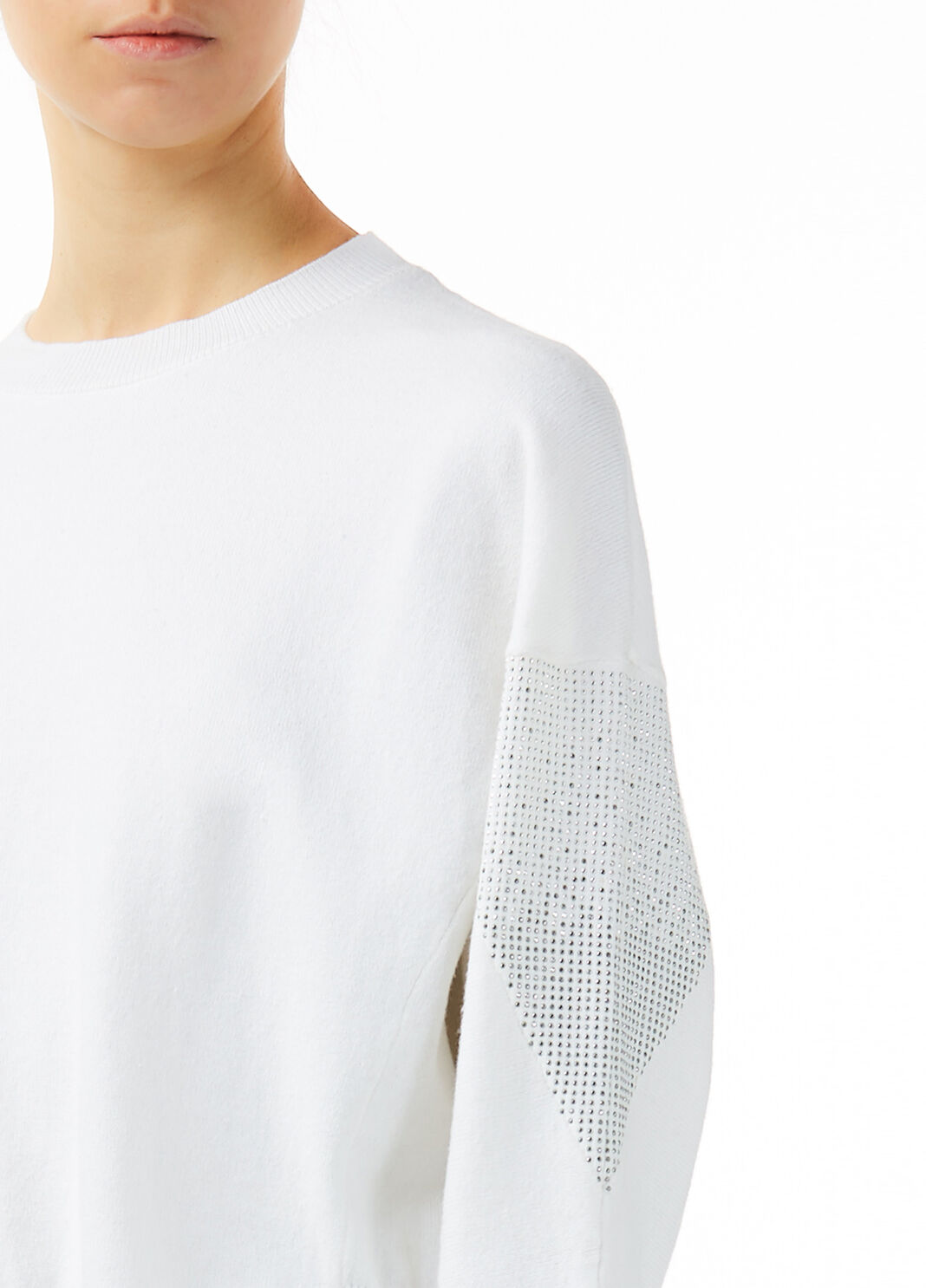 Jumper with gemstones White Liu Jo - large image number 2