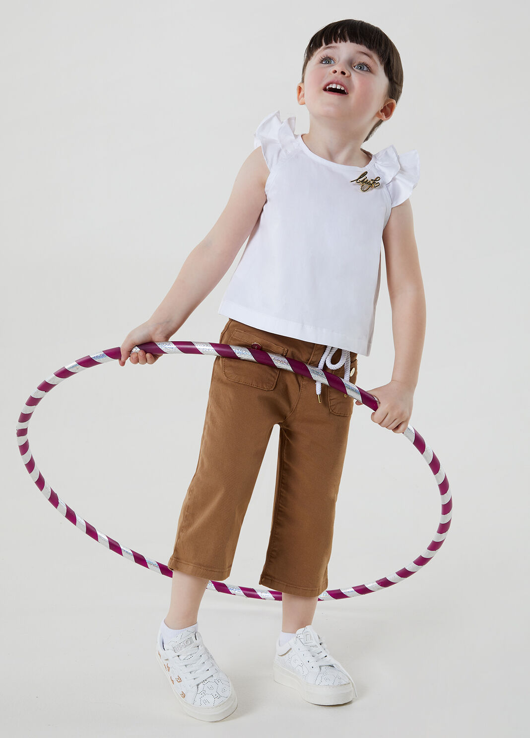 Pantal&oacute;n con cintur&oacute;n caramelo Liu Jo - large image number 2