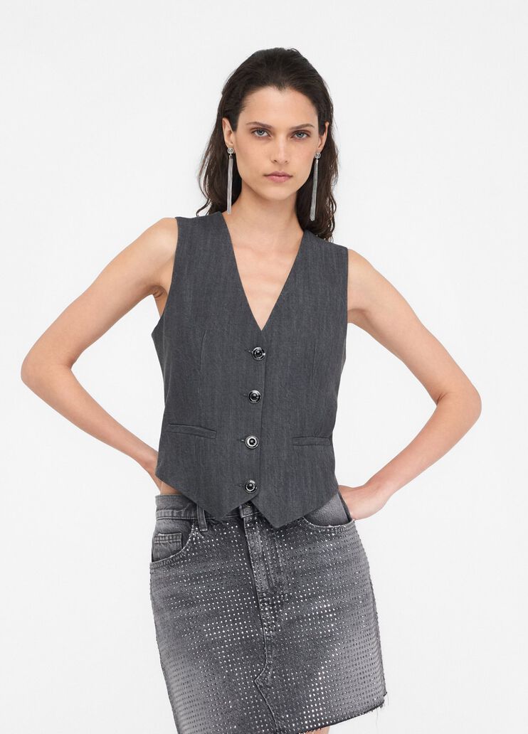 Denim gilet grey denim Liu Jo - medium