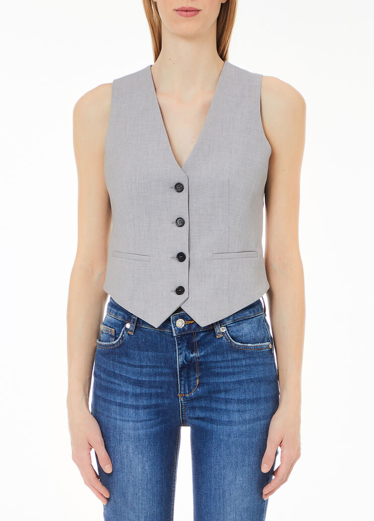 Twill waistcoat grey Liu Jo - medium Twill waistcoat grey Liu Jo - medium