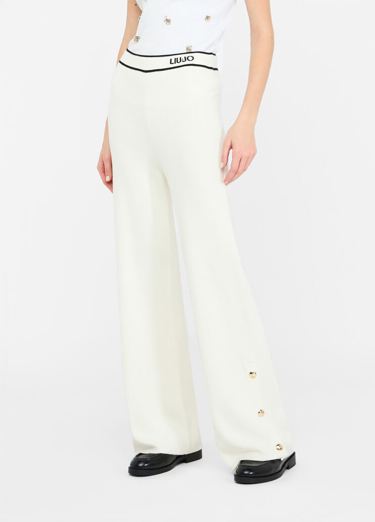 Knitted trousers white Liu Jo - medium Knitted trousers white Liu Jo - medium