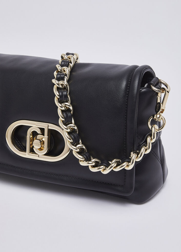 Sac LaPuffy moyen avec design matelass&eacute; noir Liu Jo - medium