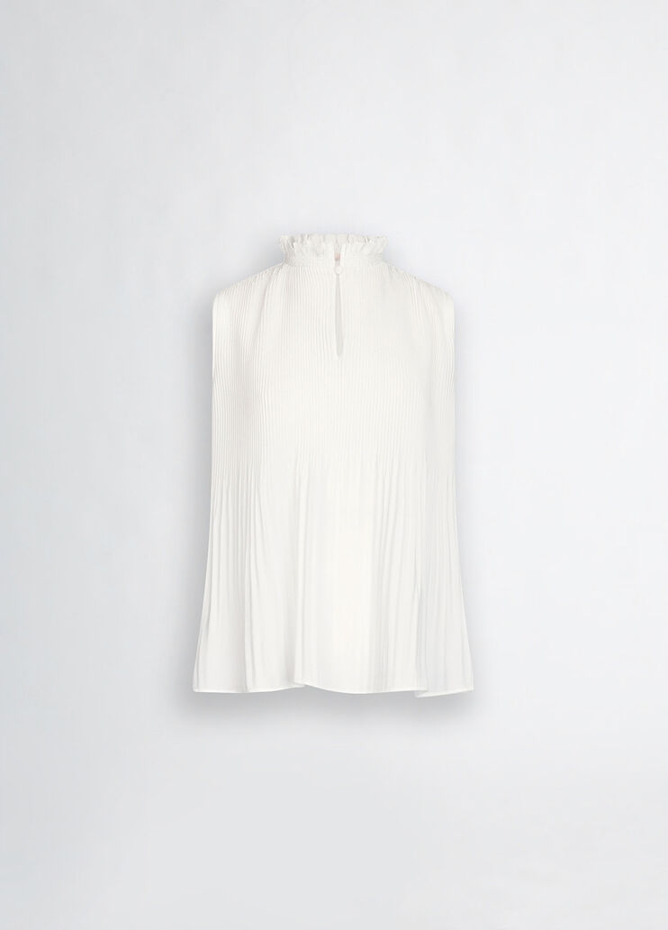 Georgette top white wool Liu Jo - large image number 6 Georgette top white wool Liu Jo - large image number 6