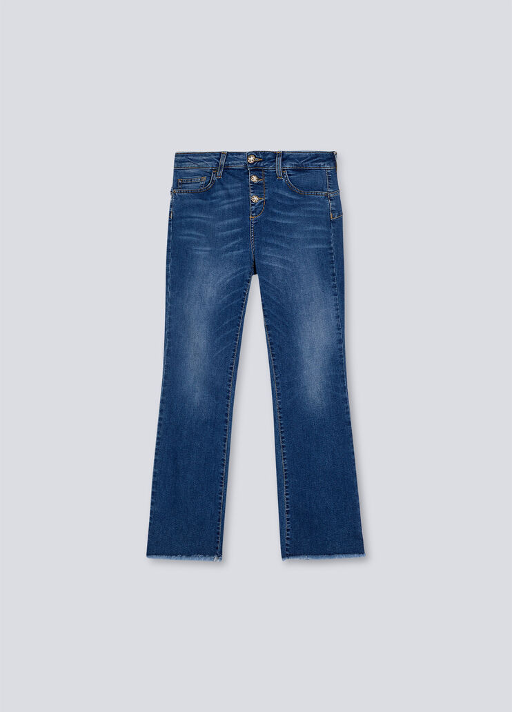  Eco-friendly boot-cut jeans blue denim Liu Jo - large image number 5