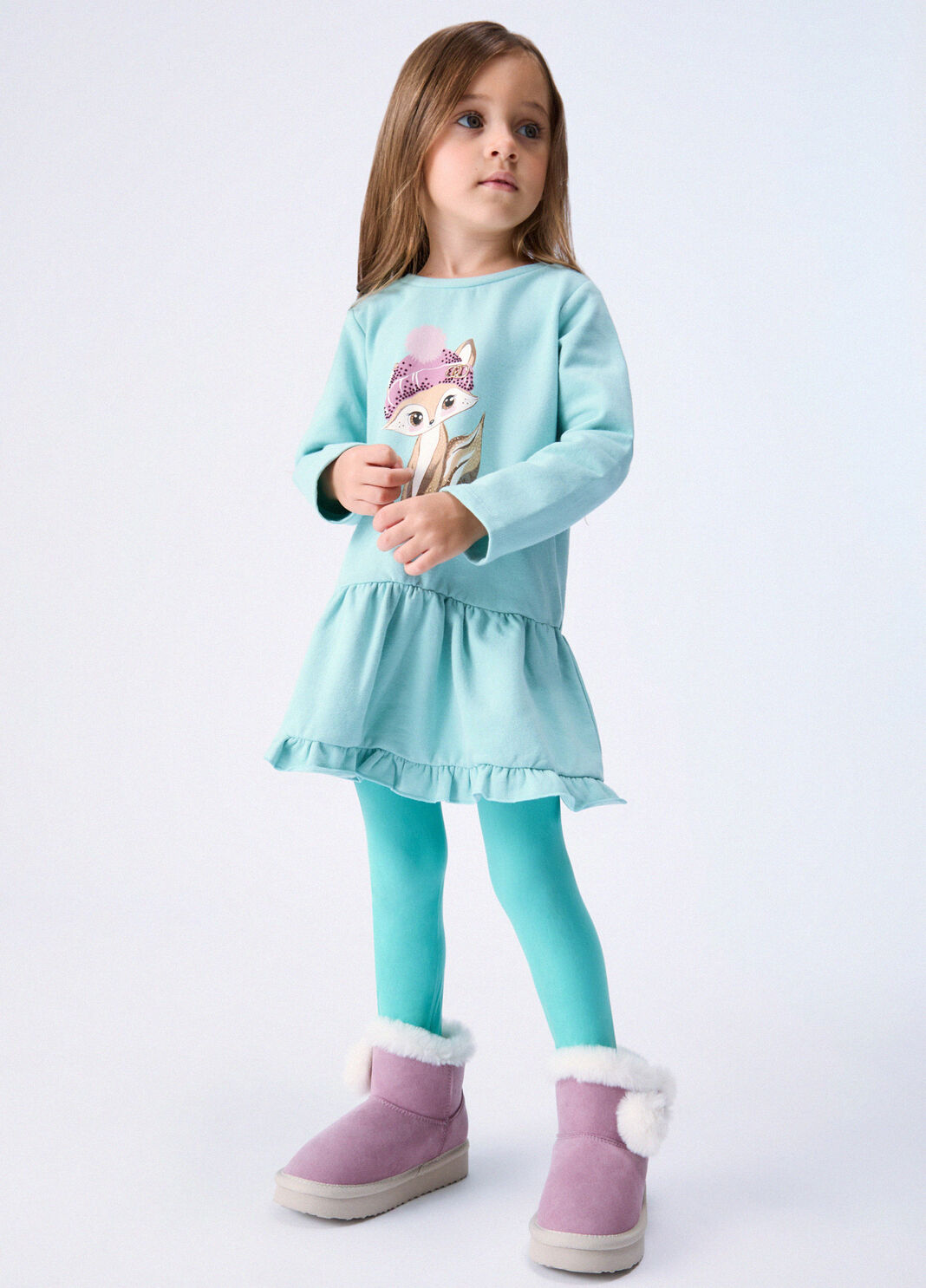 Short fleece dress mint Liu Jo - large image number 1