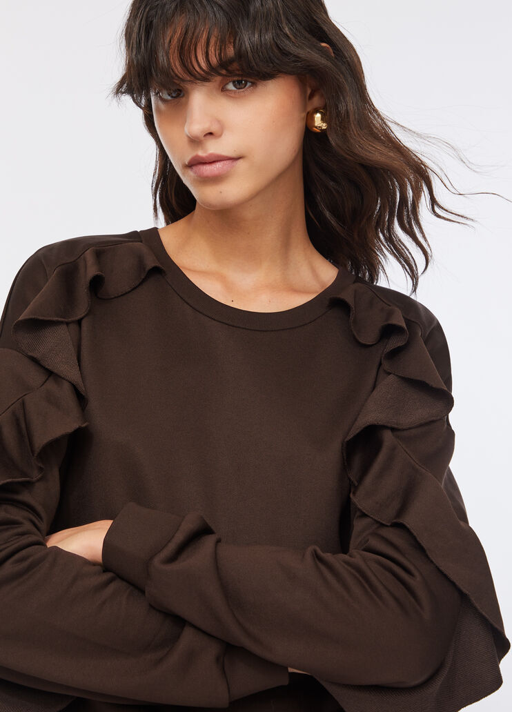 Sweat avec ruches chocolat Liu Jo - medium