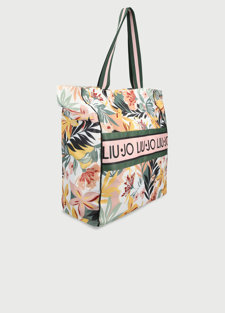 Beach bag with print Tropical green Liu Jo - large image number 2