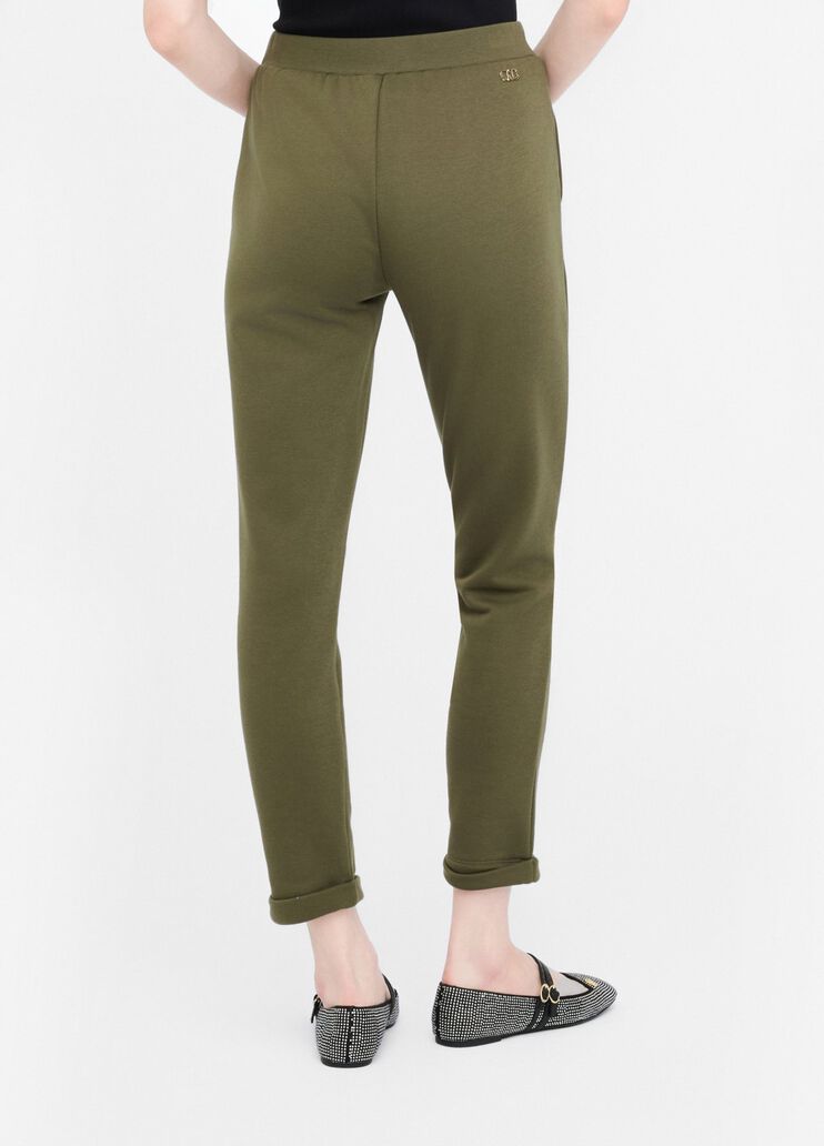Fleece jogging pants  olive green Liu Jo - large image number 1 Fleece jogging pants  olive green Liu Jo - large image number 1
