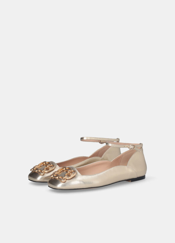 Ballerina in Metallic-Optik Hellgold Liu Jo - large image number 1