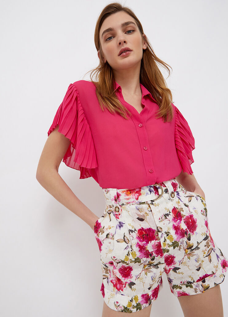 Eco-friendly jumper with ruffles magenta Liu Jo - large image number 0 Eco-friendly jumper with ruffles magenta Liu Jo - large image number 0