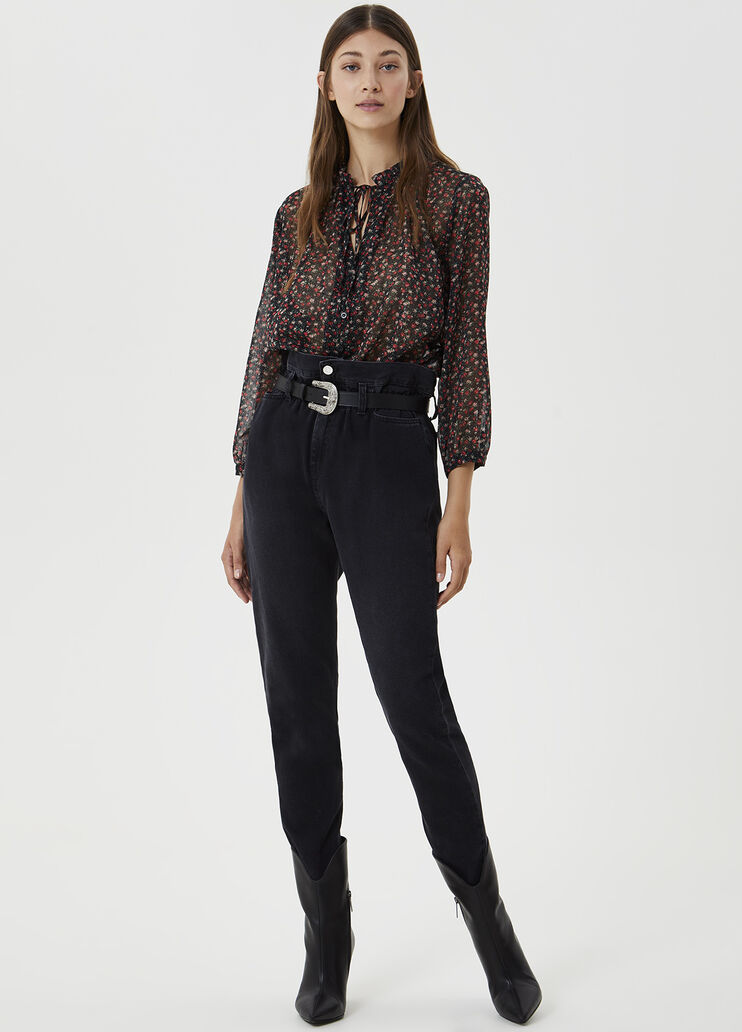 Mom fit jeans with belt Black Liu Jo - large image number 3 Mom fit jeans with belt Black Liu Jo - large image number 3