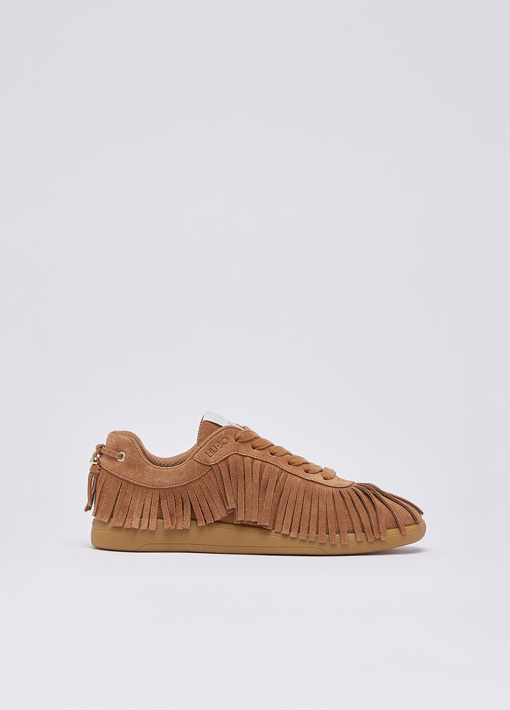 Suede Fringe Sneakers dark beige Liu Jo - medium
