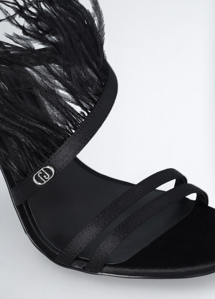 Elegant sandals with feathers black Liu Jo - large image number 5 Elegant sandals with feathers black Liu Jo - large image number 5
