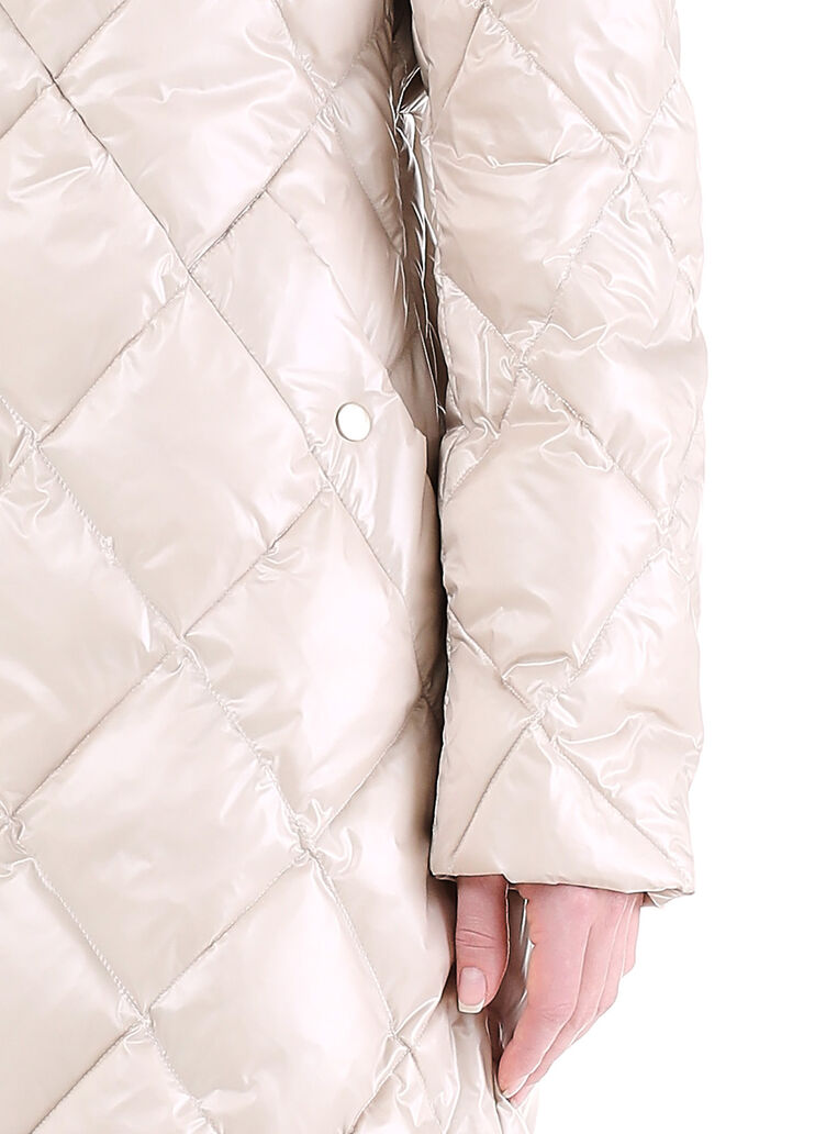 Giacca imbottita lunga con cappuccio champagne Liu Jo - large image number 2 Giacca imbottita lunga con cappuccio champagne Liu Jo - large image number 2