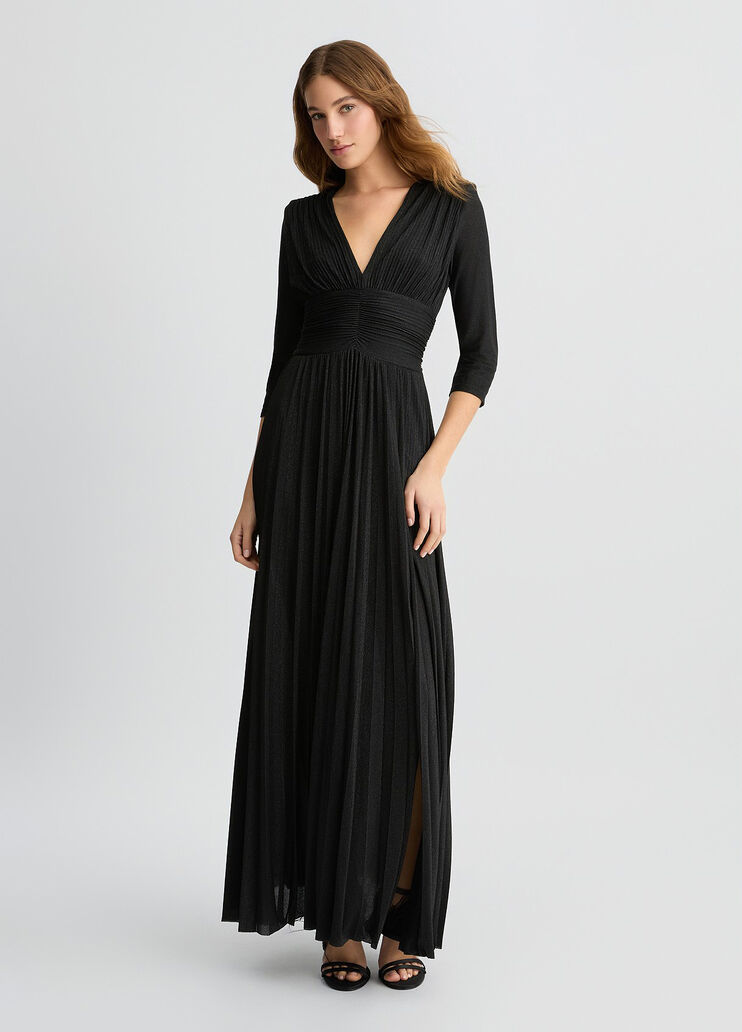 Long black pleated dress black Liu Jo - large image number 0 Long black pleated dress black Liu Jo - large image number 0