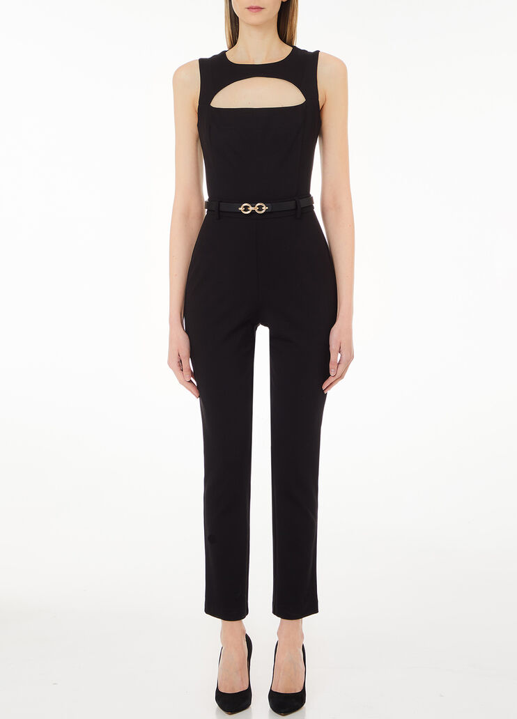 Stretch jumpsuit with belt black Liu Jo - medium Stretch jumpsuit with belt black Liu Jo - medium