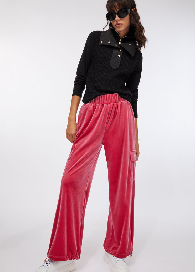 Chenille jogging pants black cherry Liu Jo - medium