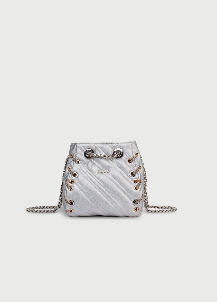 Faux leather bucket bag Silver Liu Jo - large image number 0
