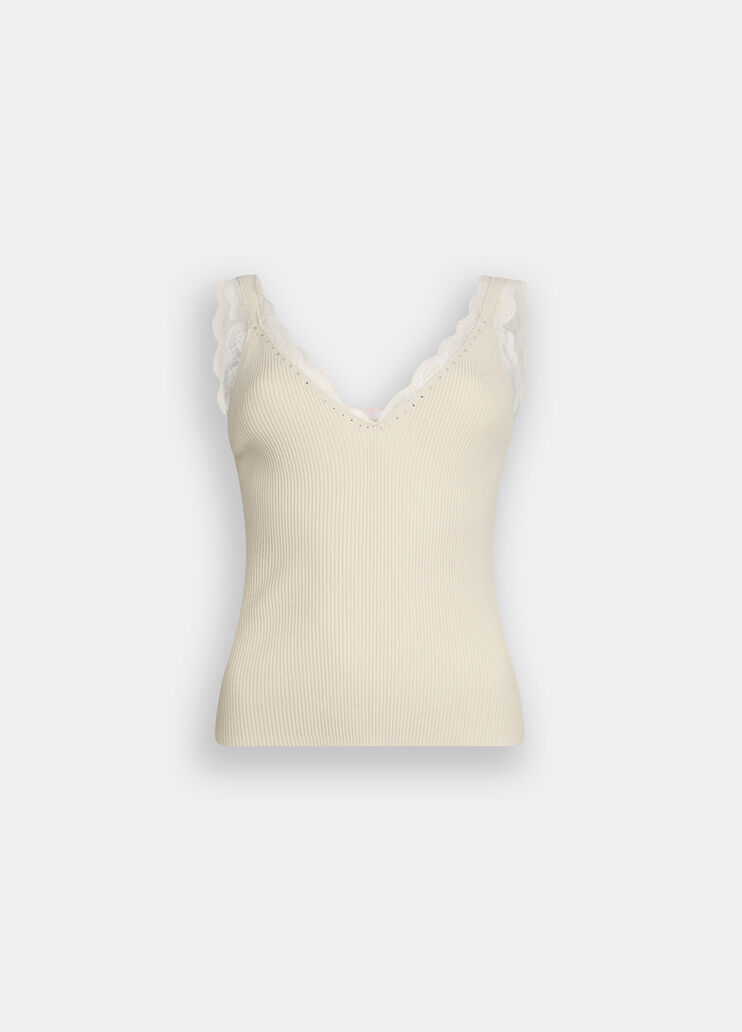 Top with lace details light beige Liu Jo - large image number 6