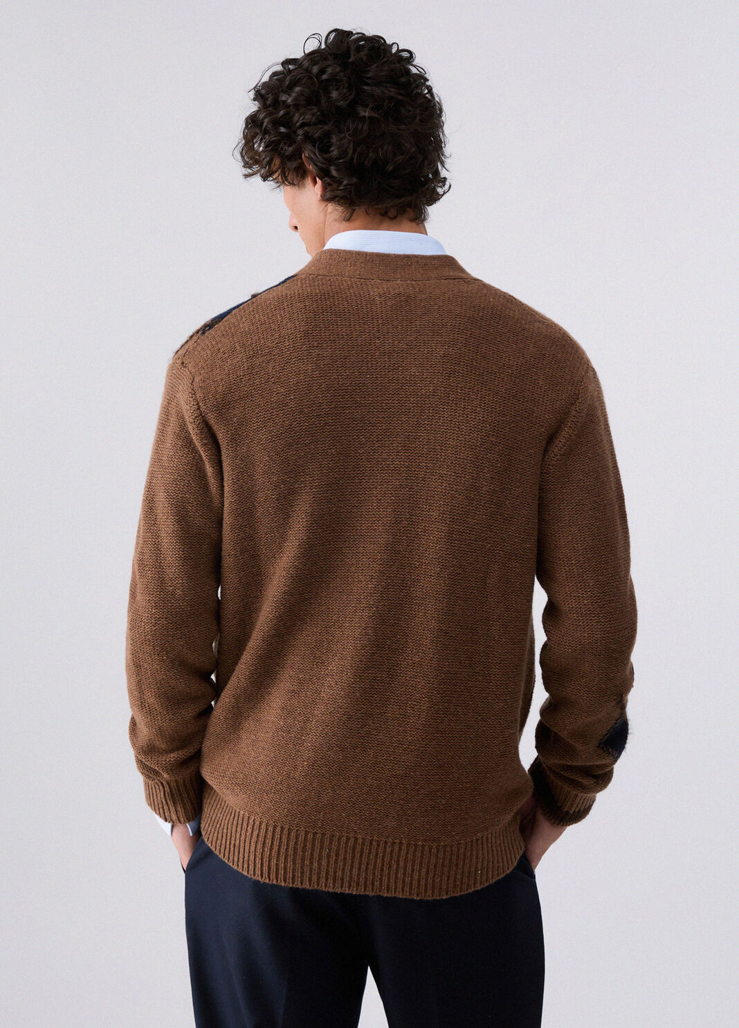 Cardigan jacquard in a wool blend beige Liu Jo - large image number 1