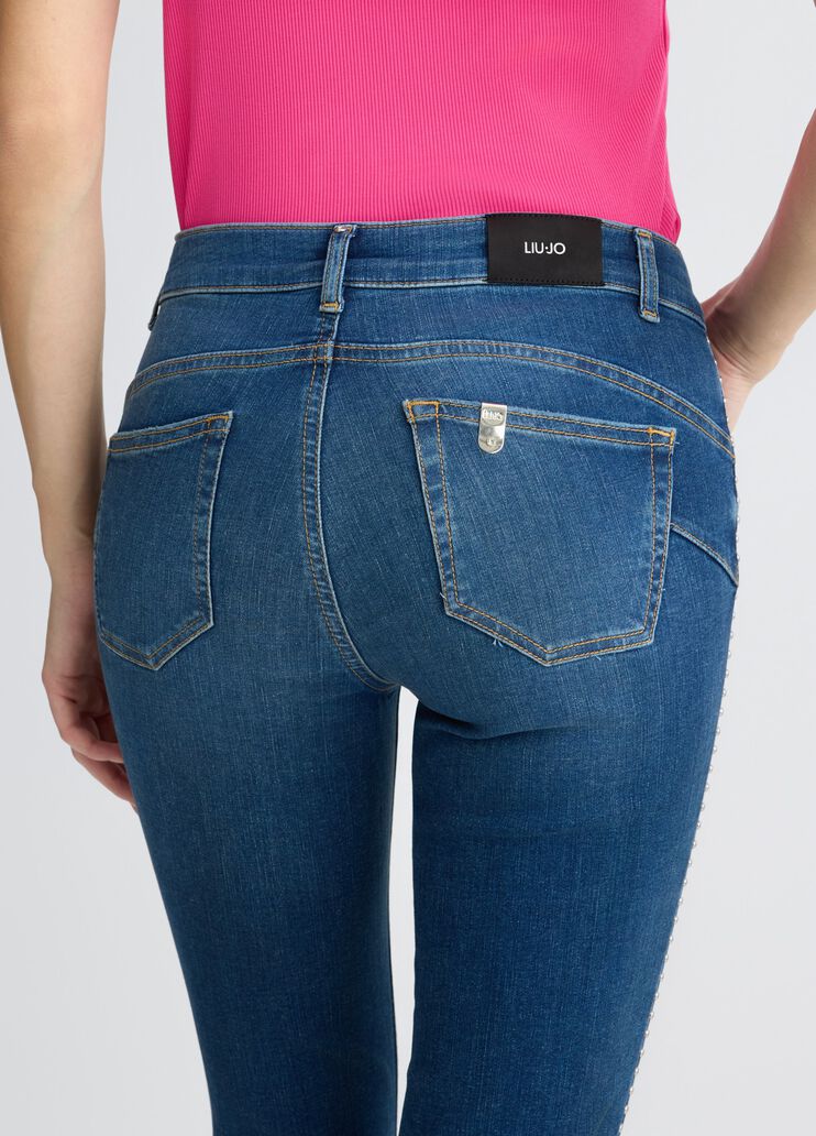 Skinny jeans with studs dark denim Liu Jo - large image number 4 Skinny jeans with studs dark denim Liu Jo - large image number 4