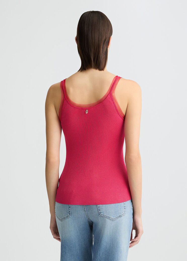 Knit top pink Liu Jo - large image number 1 Knit top pink Liu Jo - large image number 1