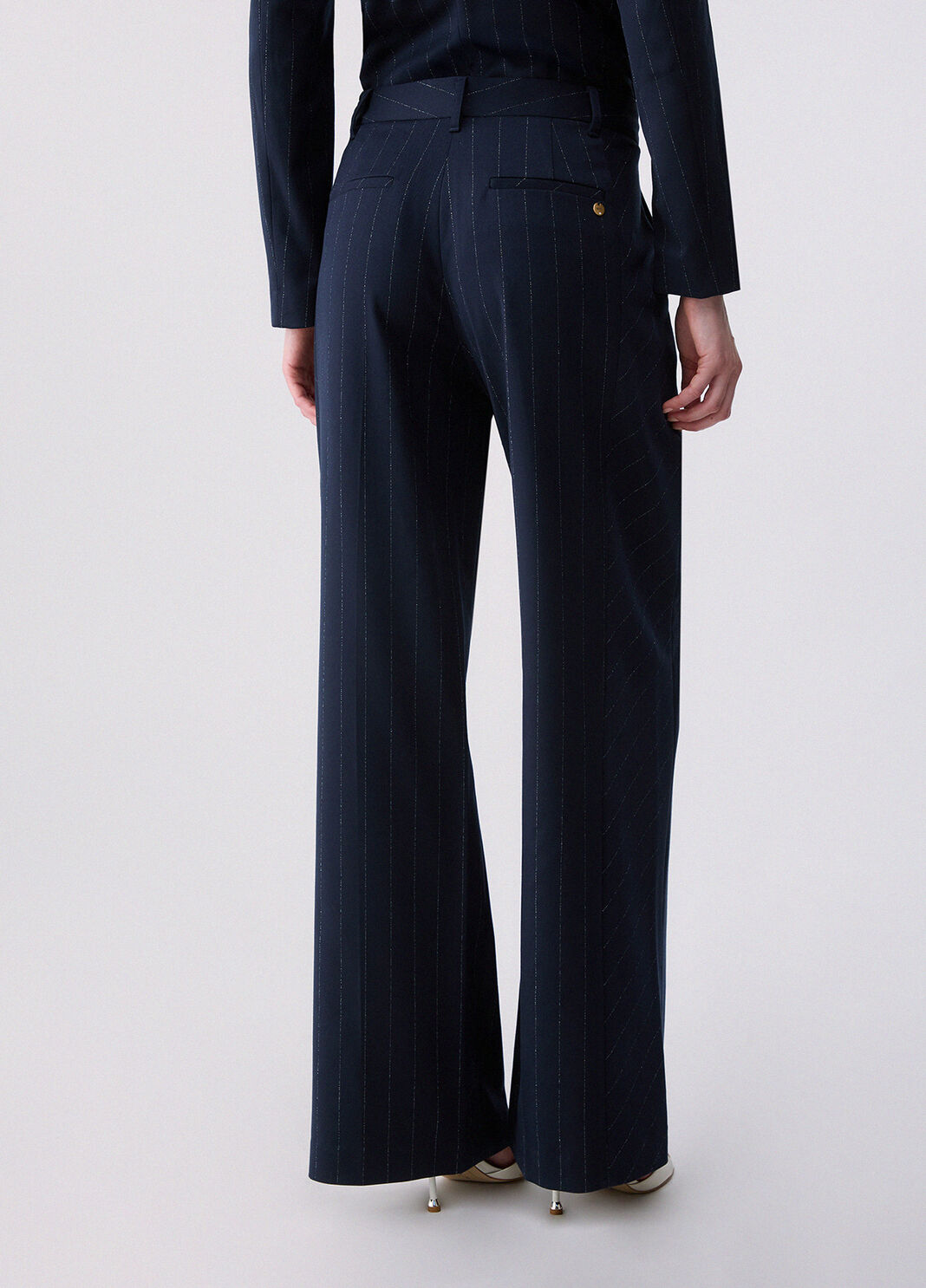 Pinstripe Straight Pants blue pinstripe Liu Jo - large image number 1