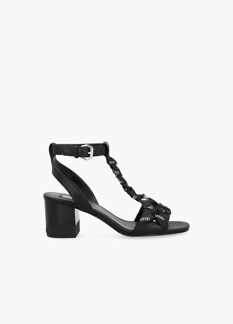 T-bar sandals with wide heel black Liu Jo - large image number 0
