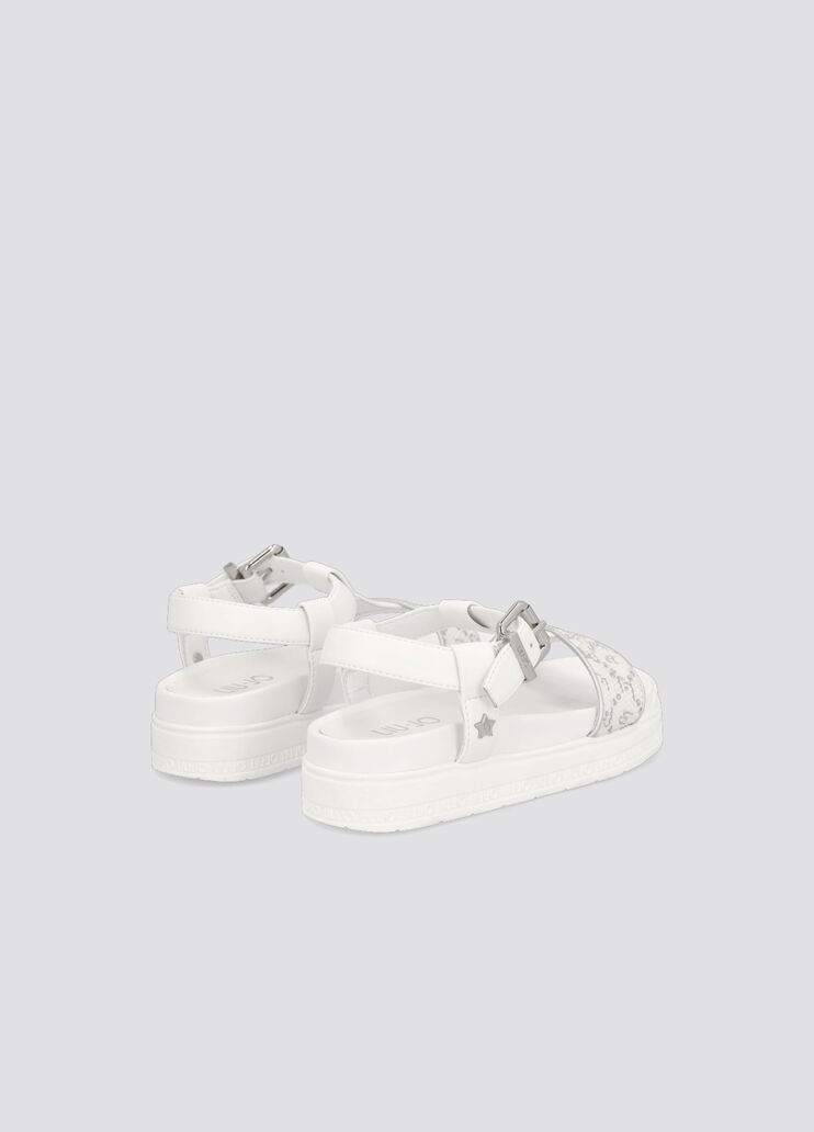 Girls’ sandals with logo milk Liu Jo - large image number 2 Girls’ sandals with logo milk Liu Jo - large image number 2