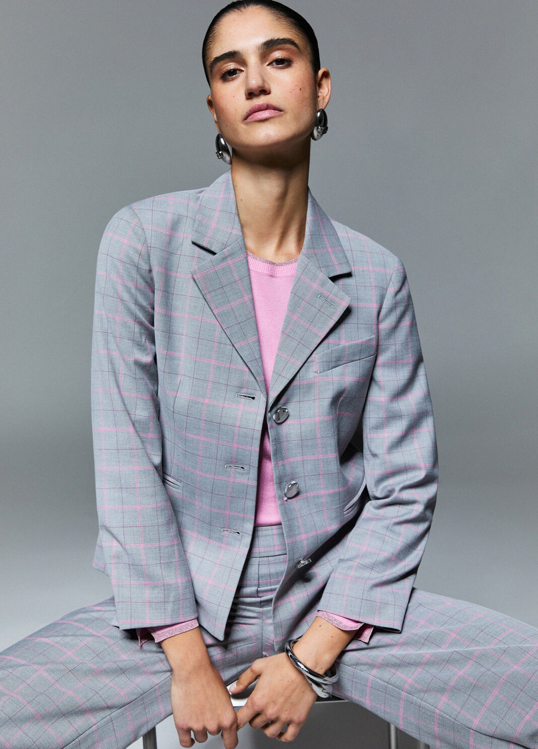 Blazer aus kariertem Stoff kariert Liu Jo - large image number 2