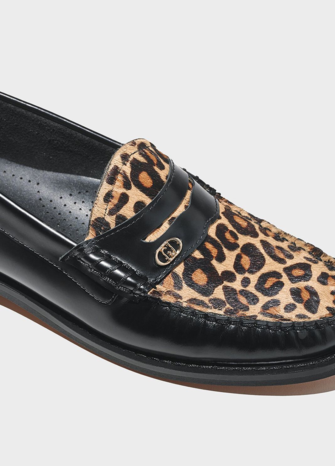 Mocasines con detalle de estampado animal negro Liu Jo - large image number 7