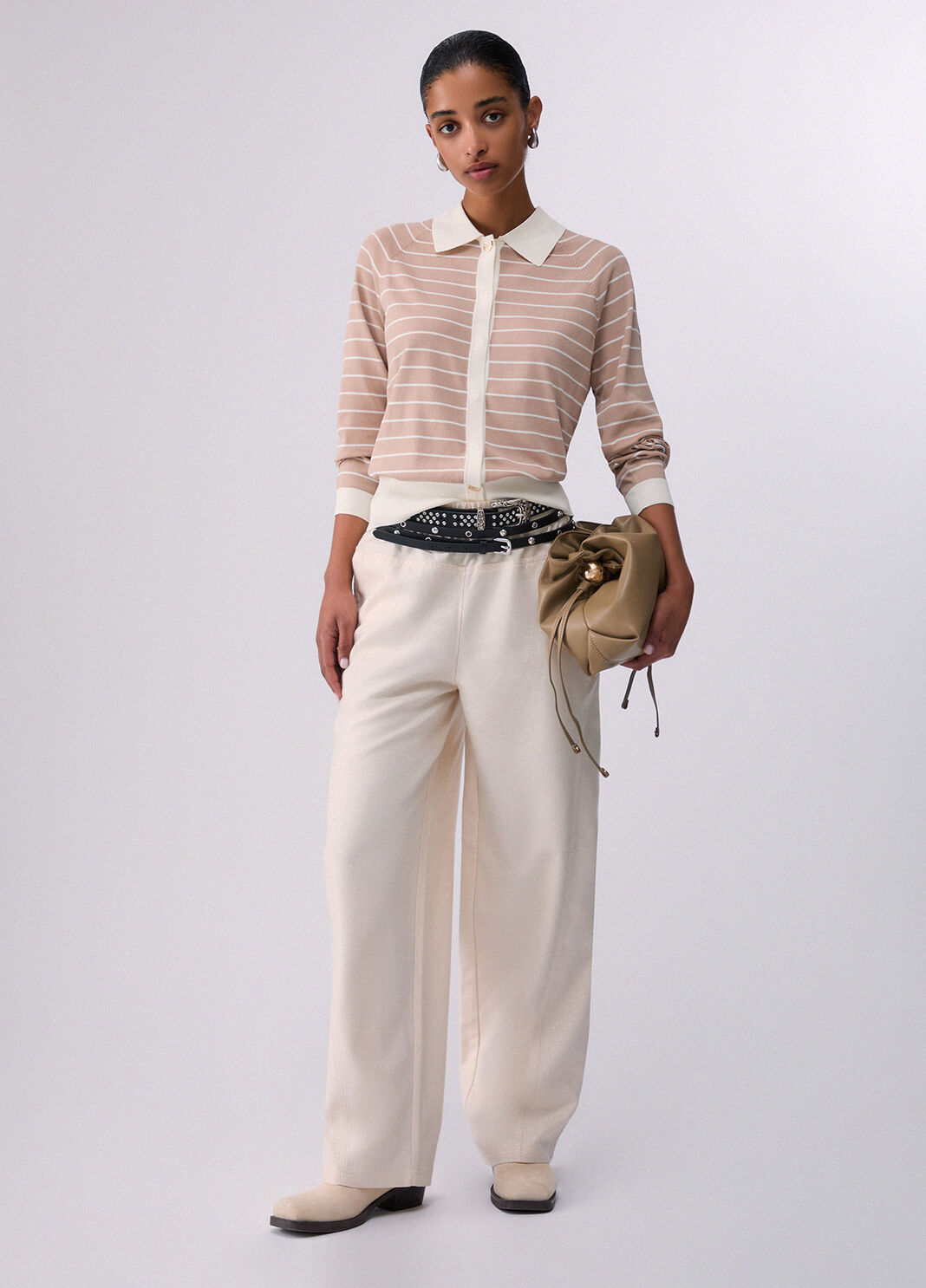 Gestreifter Cardigan Beige Liu Jo - large image number 3