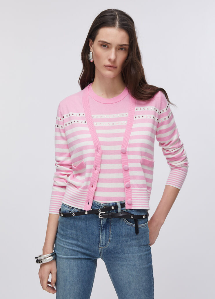 Striped cardigan pink Liu Jo - large image number 0