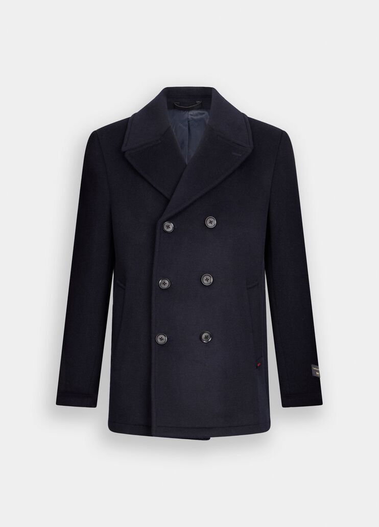 Wool and cashmere peacoat dark blue Liu Jo - large image number 6