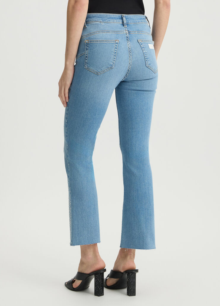 Flared jeans with rhinestones light denim Liu Jo - large image number 1 Flared jeans with rhinestones light denim Liu Jo - large image number 1
