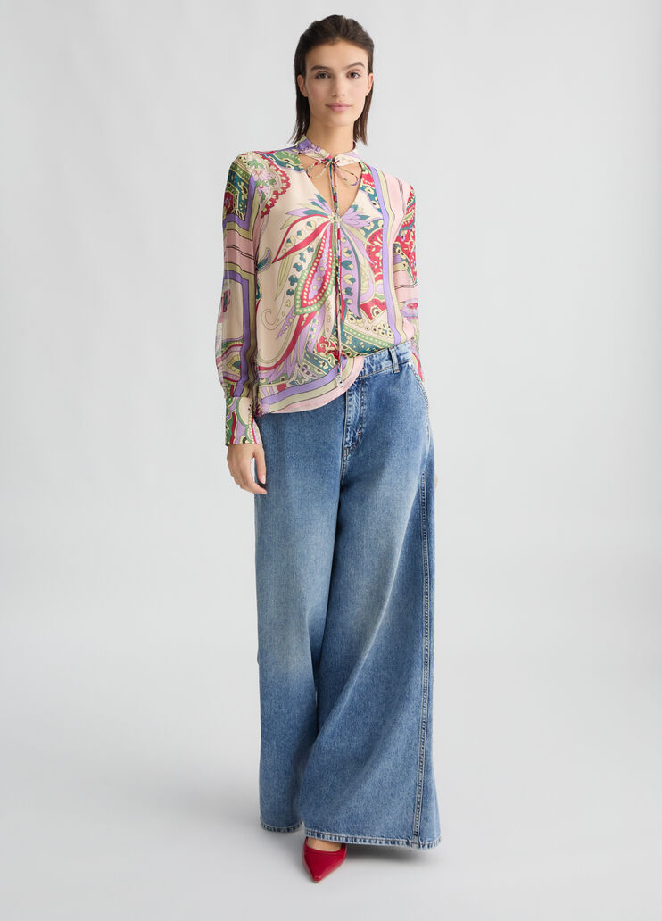Silk blouse foulard print Liu Jo - medium Silk blouse foulard print Liu Jo - medium