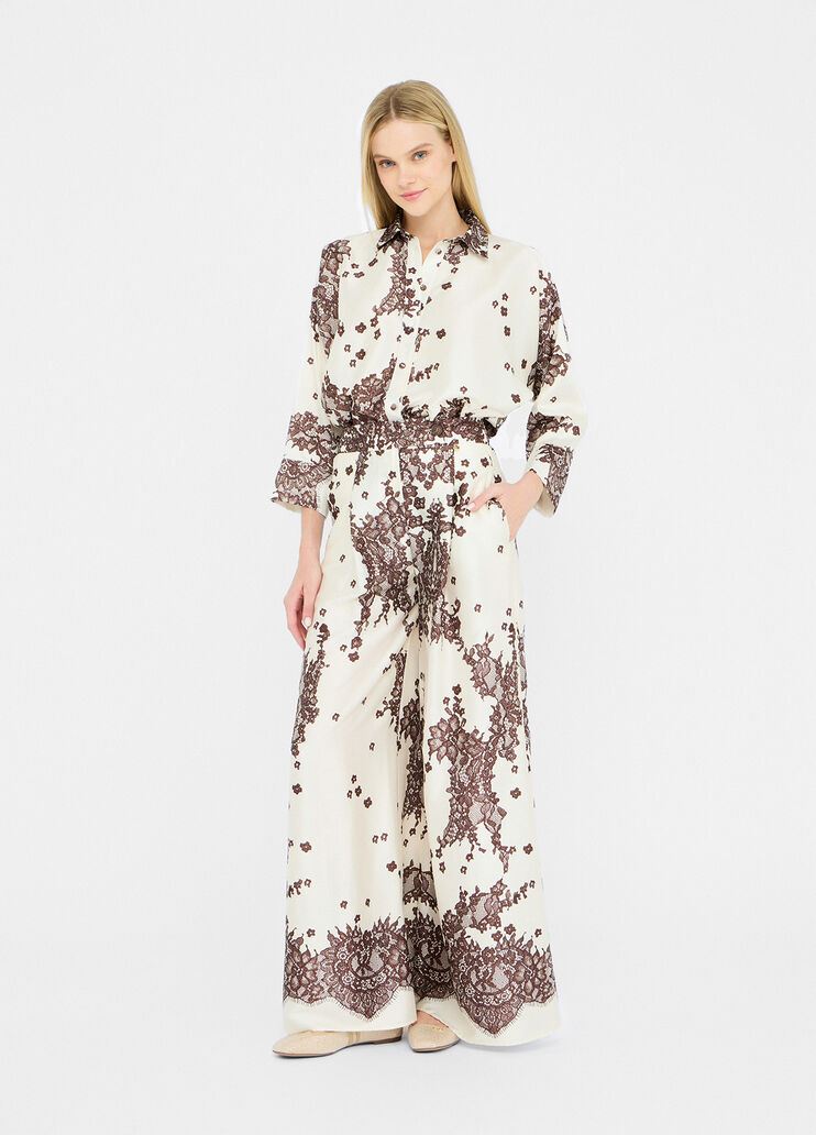 Printed twill trousers brown Liu Jo - medium Printed twill trousers brown Liu Jo - medium