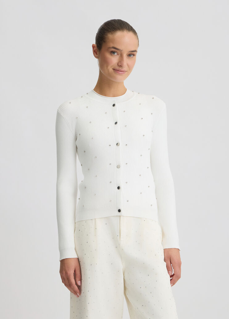 Cardigan with studs white Liu Jo - medium Cardigan with studs white Liu Jo - medium