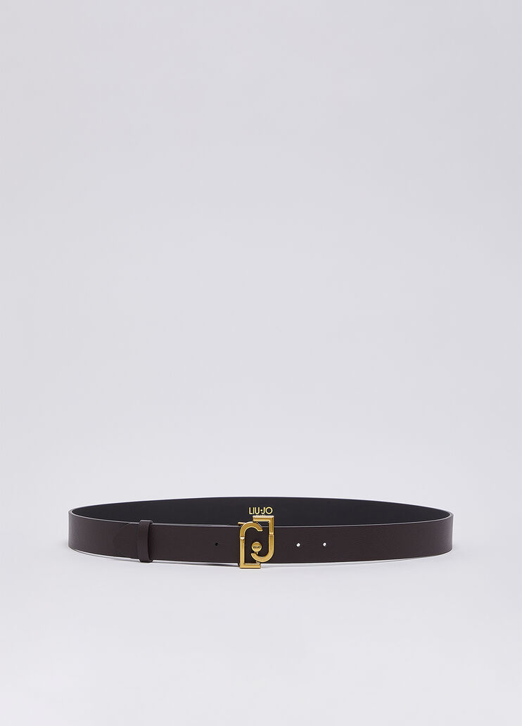 Belt with monogram logo dark brown Liu Jo - medium